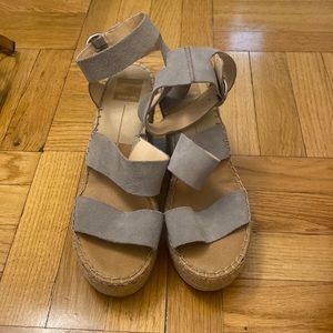 Gray dolce vita wedges